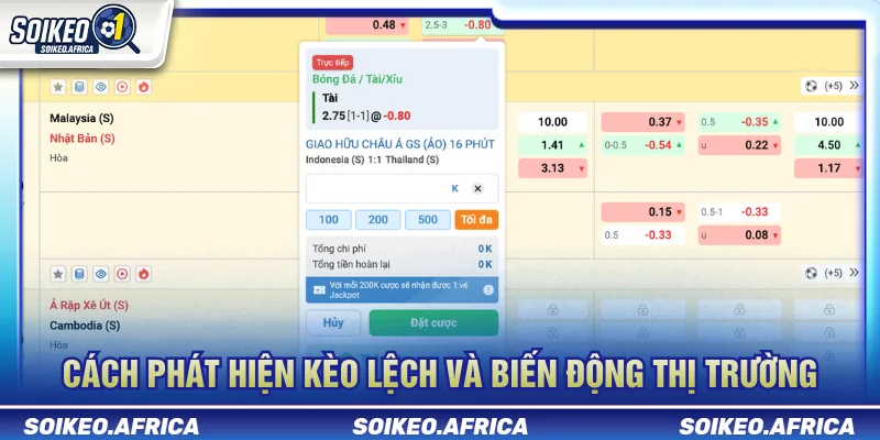 So sánh tỷ lệ kèo các nhà cái theo mức độ đồng thuận của biến động